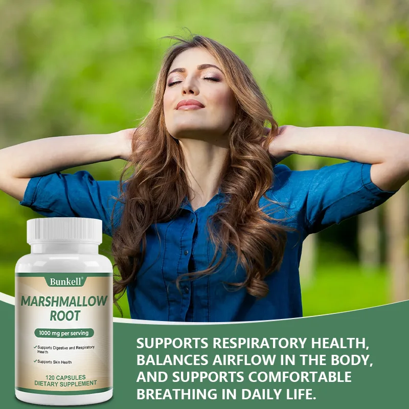 Marshmallow Root Capsules - Lung Cleanser, Promote Digestive and Respiratory Health, Skin Health, Promote Nutrient Absorption
