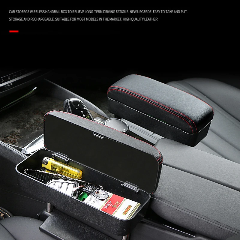 Car Adjustable Armrest Box Elbow Support Car Center Console Car Storage Box Auto Seat Gap Organizer Phone Holder Arm Rest