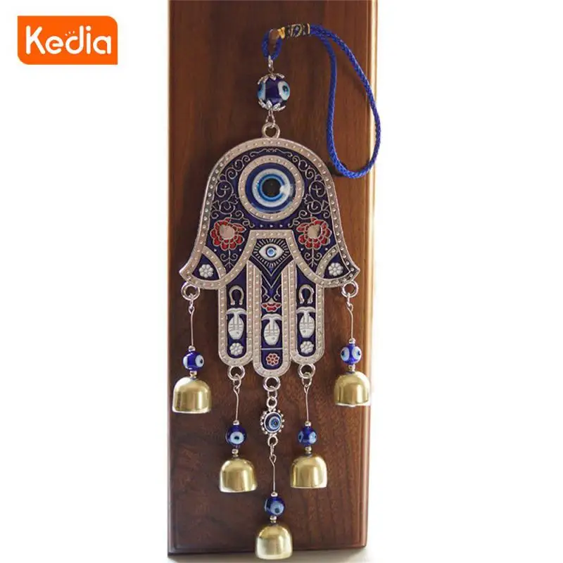 Lucky Pendant European And American Devil Eye Blue Eye Pendant Fatima Hand Retro Art Crafts Home Ornament Wind Chime Pendant