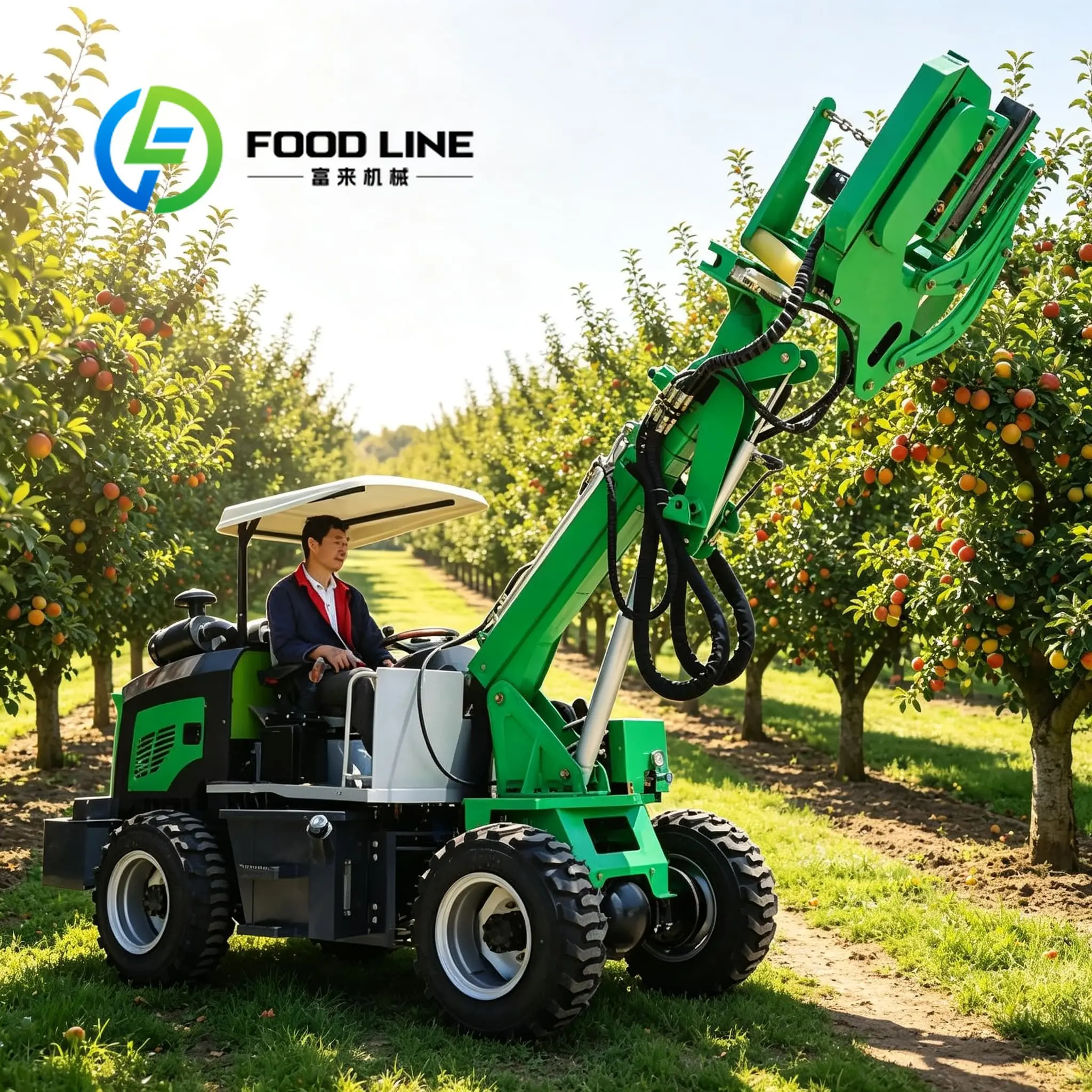 Professional Olive Shaker Harvesting Machine Loader Fruit Shaker Machine with Rubber Tracks customize