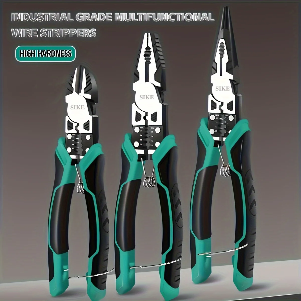 Pince à dénuder multifonctionnelle de qualité industrielle, pince d'électricien haute résistance, outils manuels de coupe à pression