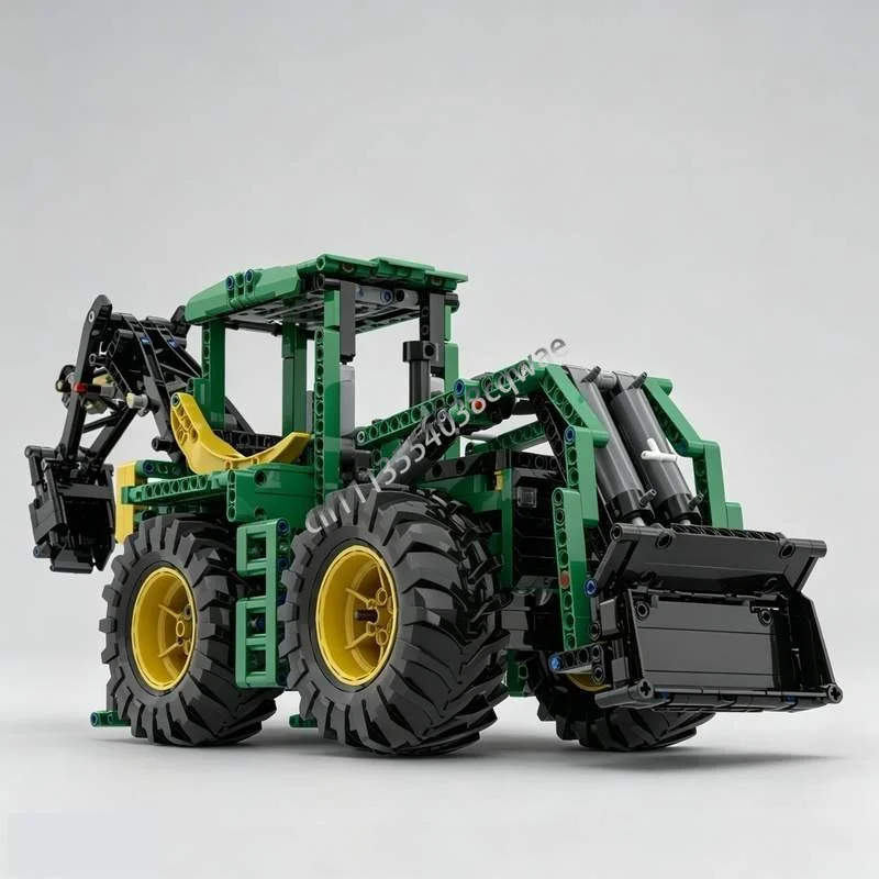 930 PCS Backhoe Loader MOC Custom Puzzle Engineering Vehicle Model DIY Assembly Toy Blocks Creative Technology Educational Gifts