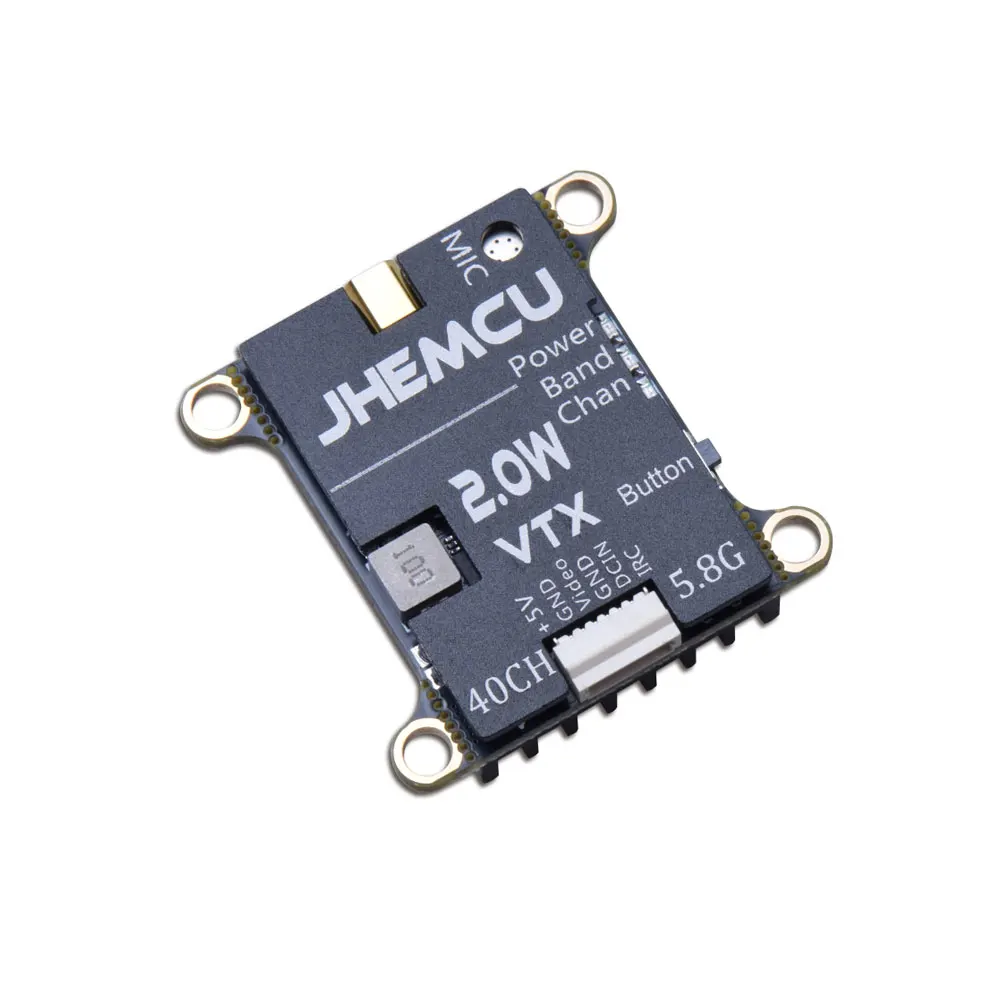 JHEMCU 2W 5.8G VTX 40CH 25-2000mW IRC Tramp SmartAudio 2-6S 30.5x30.5mm MMCX 5V BEC für FPV Langstrecken-Renndrohne – Detail 2
