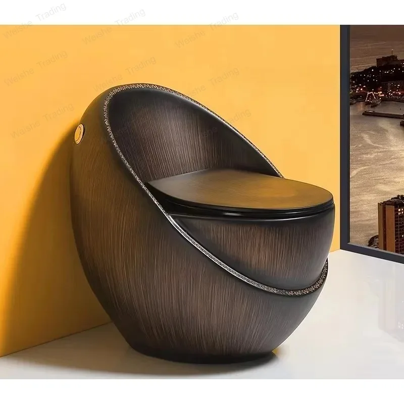 

Новый унитаз с текстурой под дерево, керамический унитаз с текстурой под камень, креативный цветной унитаз-яйцо, водосберегающий унитаз большого диаметра из керамики