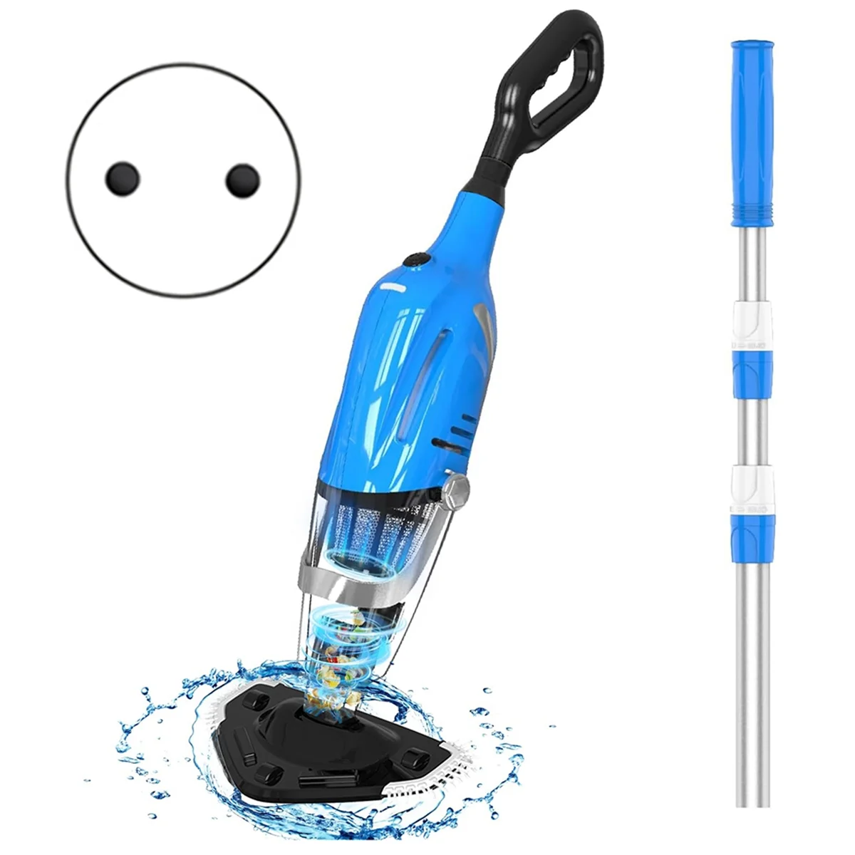 

НОВЫЙ пылесос для бассейна, перезаряжаемый, электрический пылесос для бассейна с регулируемой ручкой, беспроводной пылесос для бассейна для спа, вилка европейского стандарта для бассейна