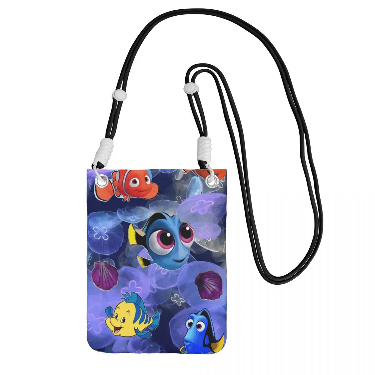 

Custom Finding Nemo Mobile Phone Bag Running Women Men Adventure Cartoons Small Crossbody Purse Smart Phone Wallet With Strap