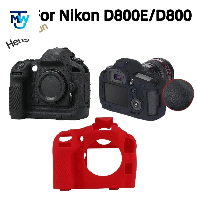For Nikon D800E/D800 camera bag Soft Silicone Armor Camera Body Case SLR Protective cover Case ，1PCS Free Tempered Film