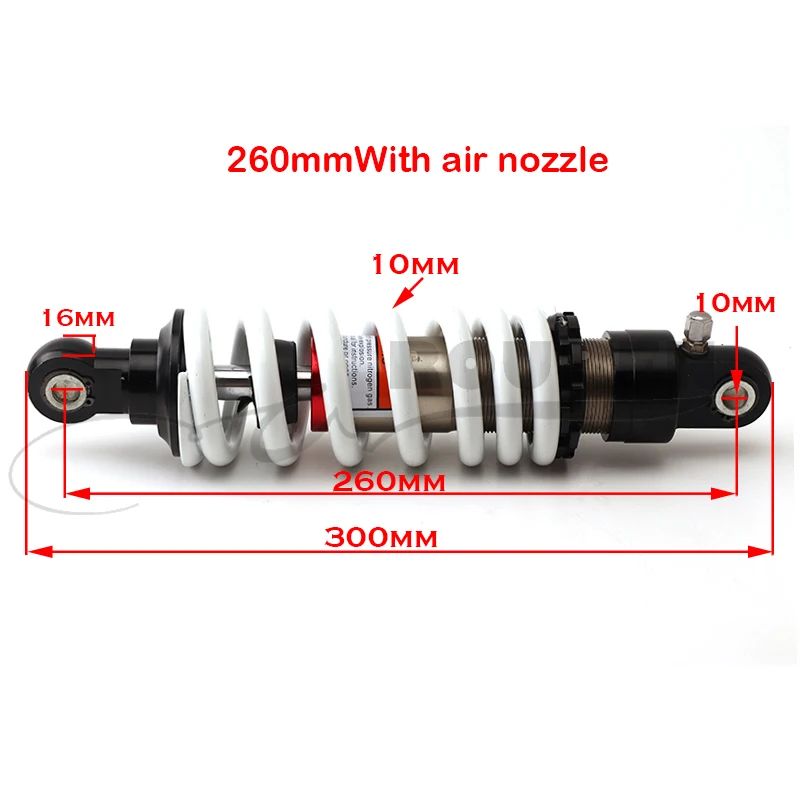 260MM rear shock absorber damping adjustable suitable for cross-country motorcycle