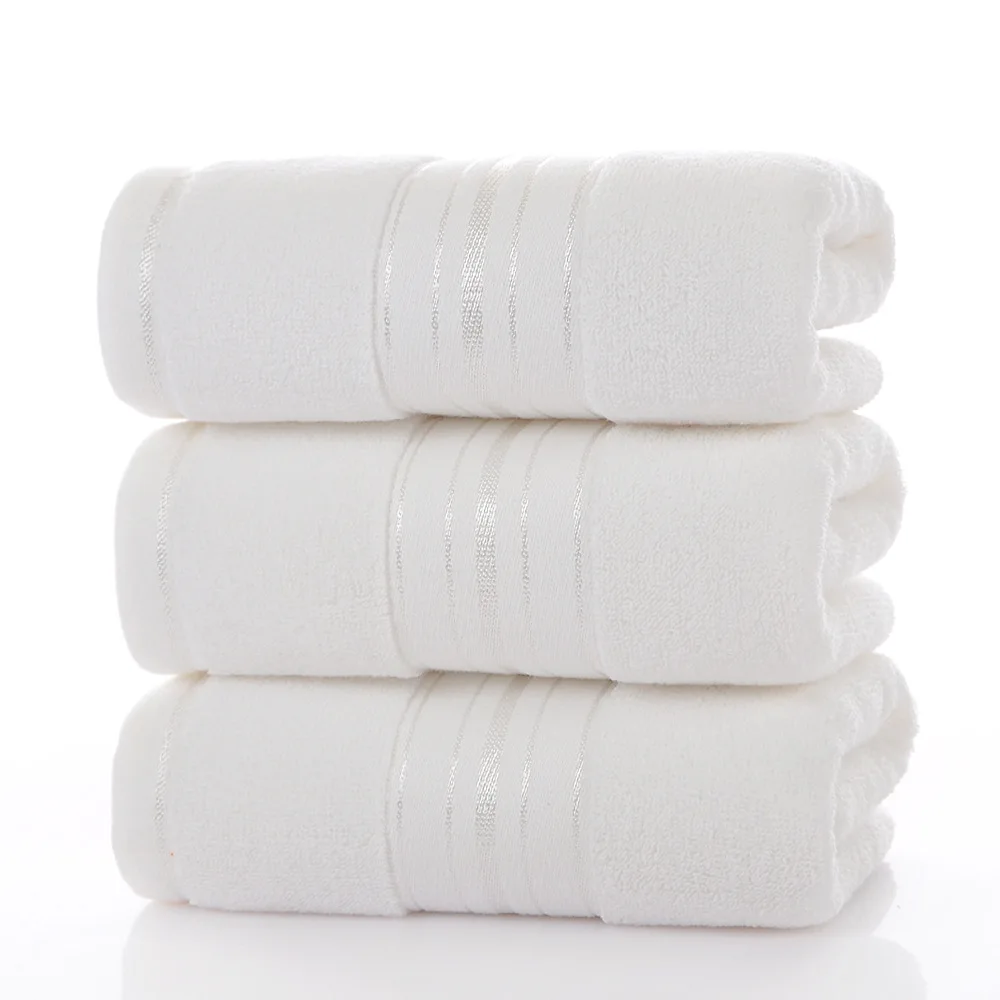 3pcs Absorbent Adult Bath Towels Set White Christmas 34x34cm 34x74cm 50x100cm 70x140cm for Home Bathroom Hotel Salon Beach Gift