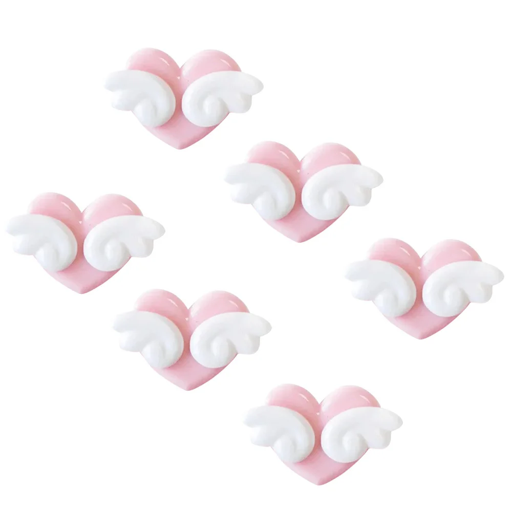 คลิปหนีบกระดาษรูปหัวใจ 6 ชิ้น สีสันสดใส สำหรับเอกสาร แฟ้ม สำนักงาน อุปกรณ์การเรียน