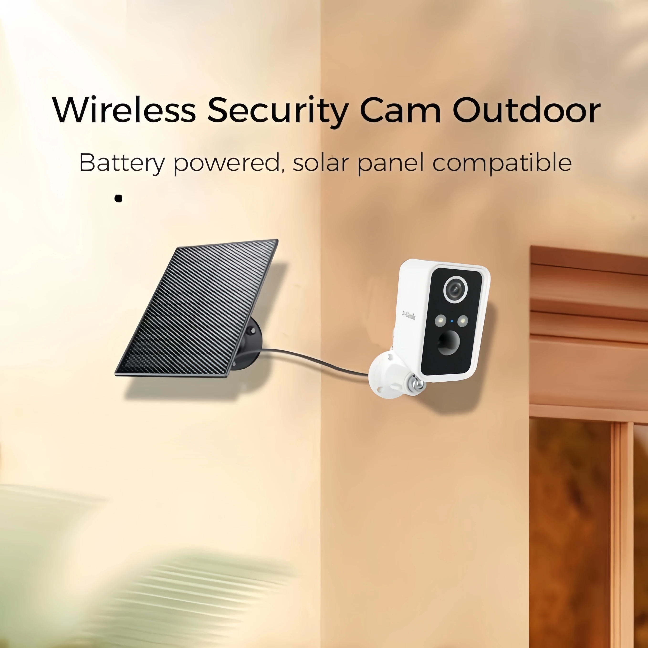 1080P دقة الفيديو تعمل بالطاقة الشمسية الأمن في الهواء الطلق كاميرا بطارية لاسلكية AI كشف الحركة لا رسوم شهرية اتجاهين الصوت #1