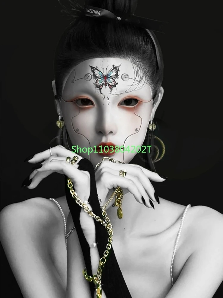 Mask Ancient Style Full Face Adult Boa Hancock Cos Hanfu Ancient Costume Props Two-Dimensional Party Mask Gift