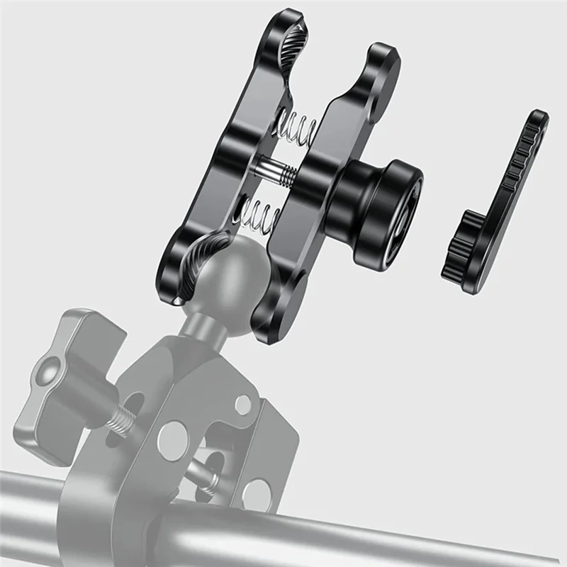 

9CM Clamp Arm For 25MM Ball Head Anti-Theft Double Socket Arm Motorcycle Bike Phone Bracket Aluminum Alloy Mount Holder