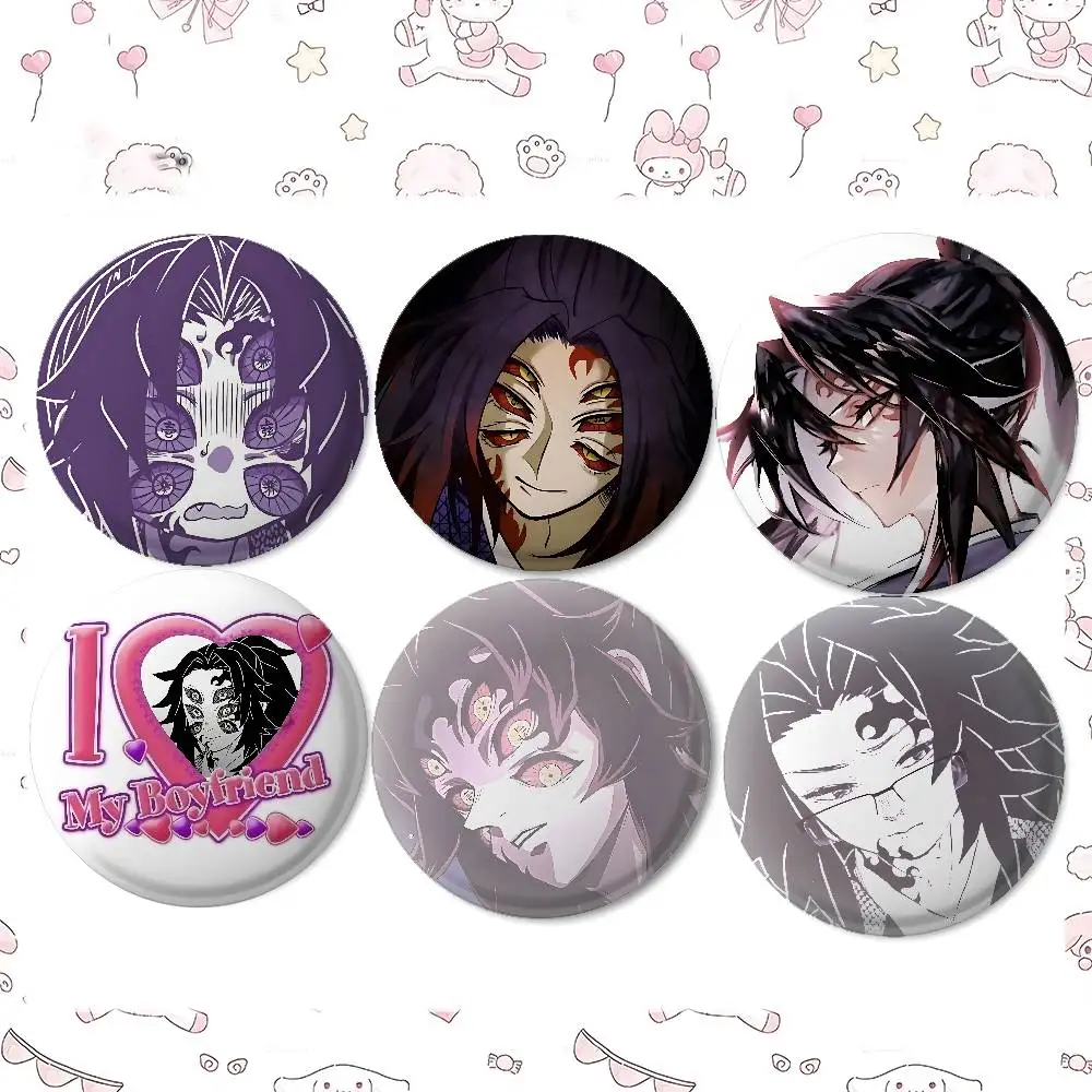 K-Kokushibo Badges Tinplate Soft Button Pin Brooch Metal Badge Custom Jewelry Accessories Hat Bag Lapel