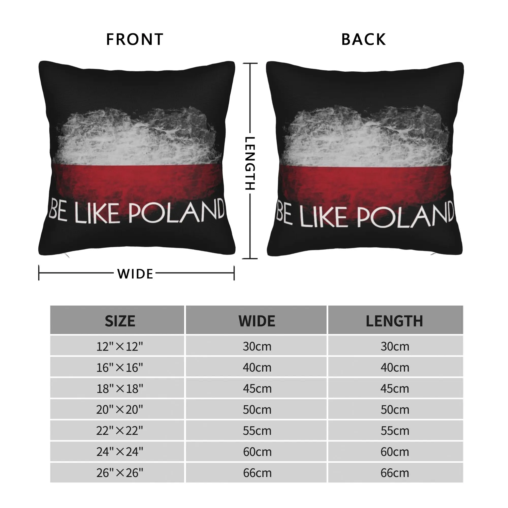 Be Like Poland Polish Square Pillow Cases Satirical Quote Cushion Covers Awesome Polyester Decor Pillowcase for Living Room