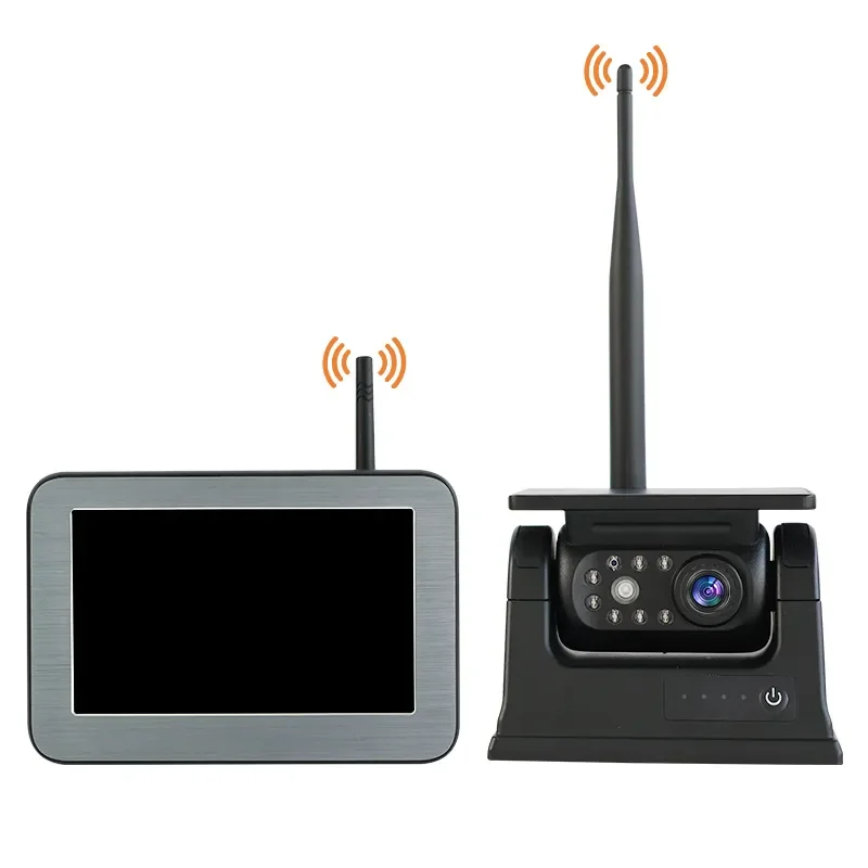 5 Inch Waterproof TFT LCD Monitor with Wifi APP Magnetic Wireless Rear View Camera Multiple Language System for Agriculture