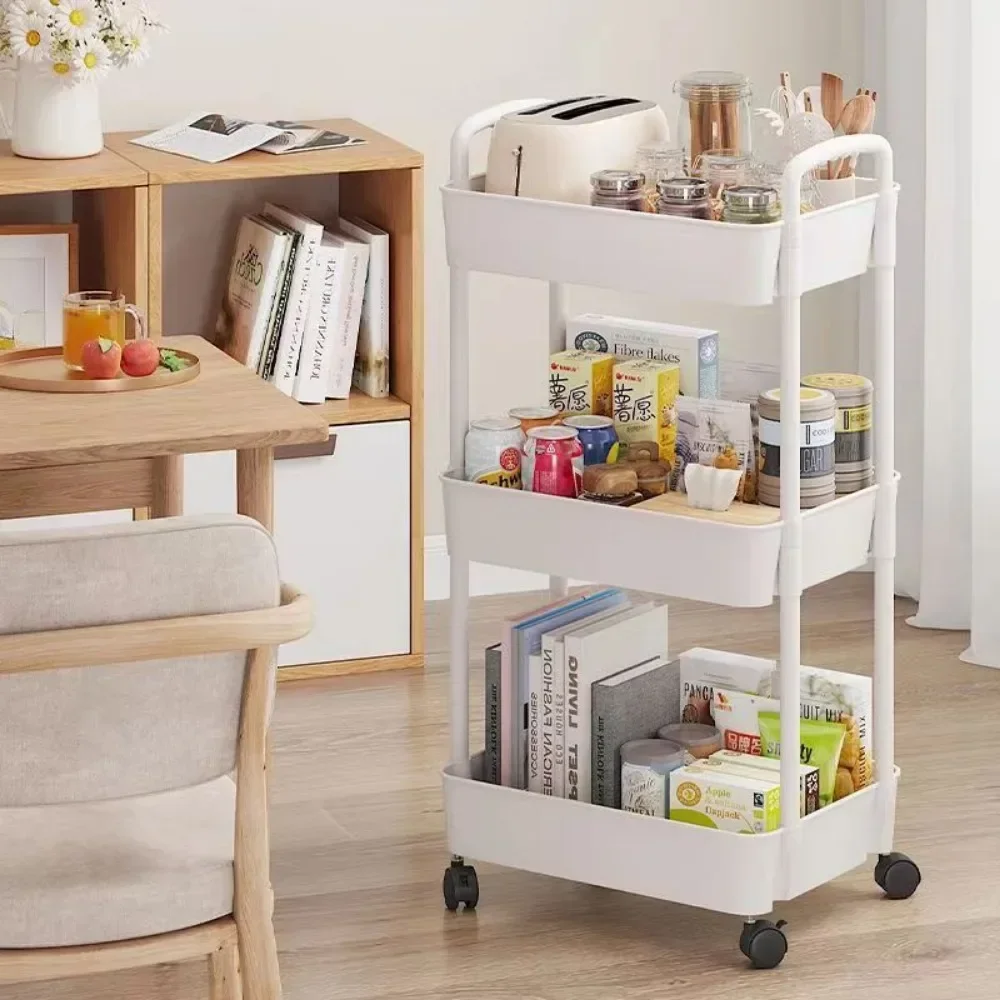 Bathroom Cart Kitchen Organizers And Storage Rack Household Mobile Storage Rack Trolley Multifunctional Multi Storey Bookshelf