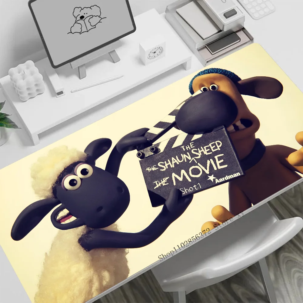 Classical Cartoon S-Shaun The S-Sheep Cute Mousepad Desk Pad Gaming Accessories Prime Gaming XXL Keyboard Pad Stitched Pad