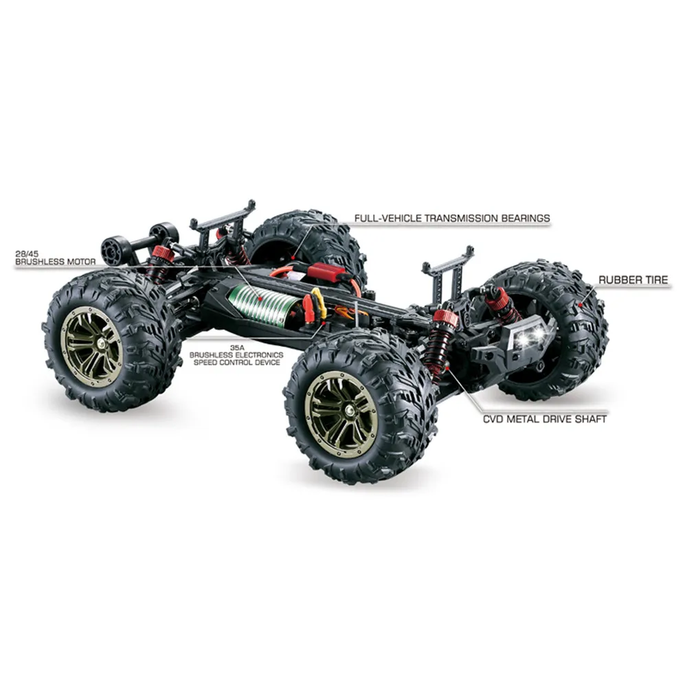 Xinlehong Q901 1/16 2.4G 4WD 52km/h Brushless Proportional Control RC Car with LED Light RTR Toys