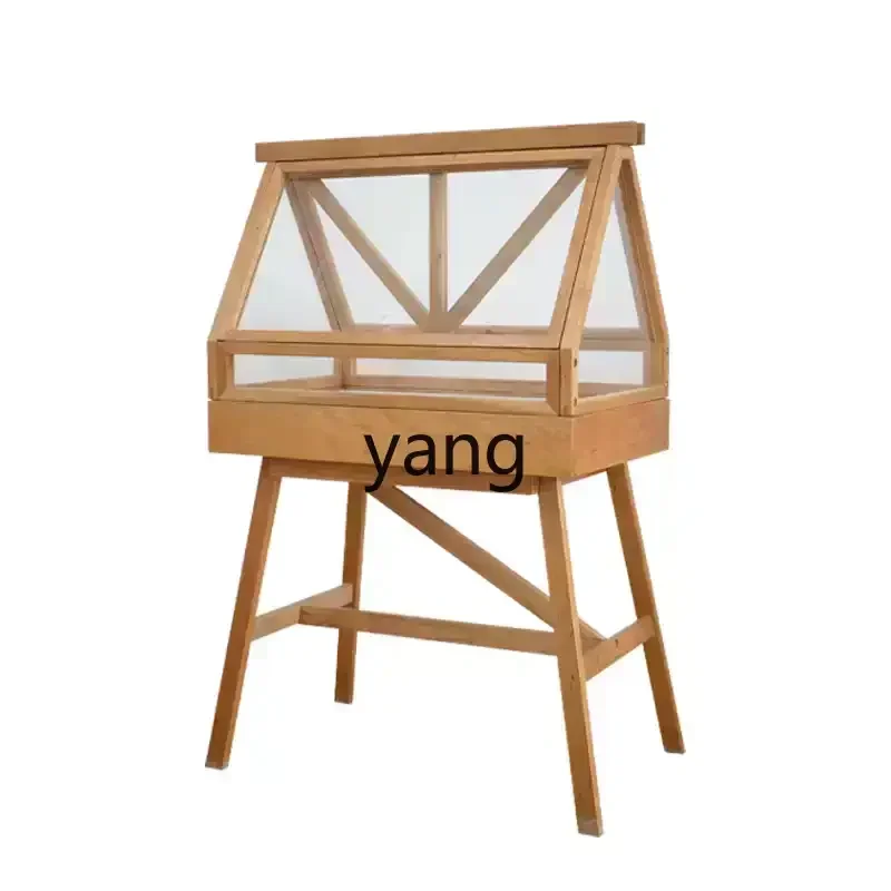 LMM plant retro solid wood floor-to-ceiling flower stand balcony living room indoor flower room rack