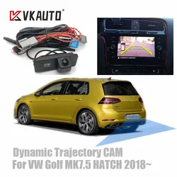 VKAUTO Canbus Dynamic Trajectory Camera For VW Golf MK7 Hatch 2017 2018 2019 Parking backup Camera Work With Factoy Unit