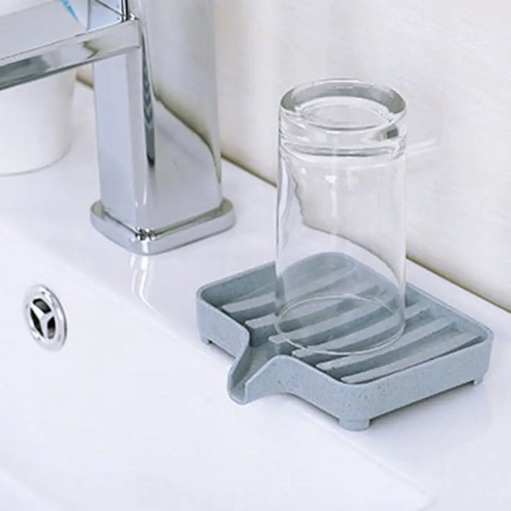 PP Soap Dish Self Draining Soap Holder Bathroom Accessories Soap Drain Rack for Bathroom Kitchen