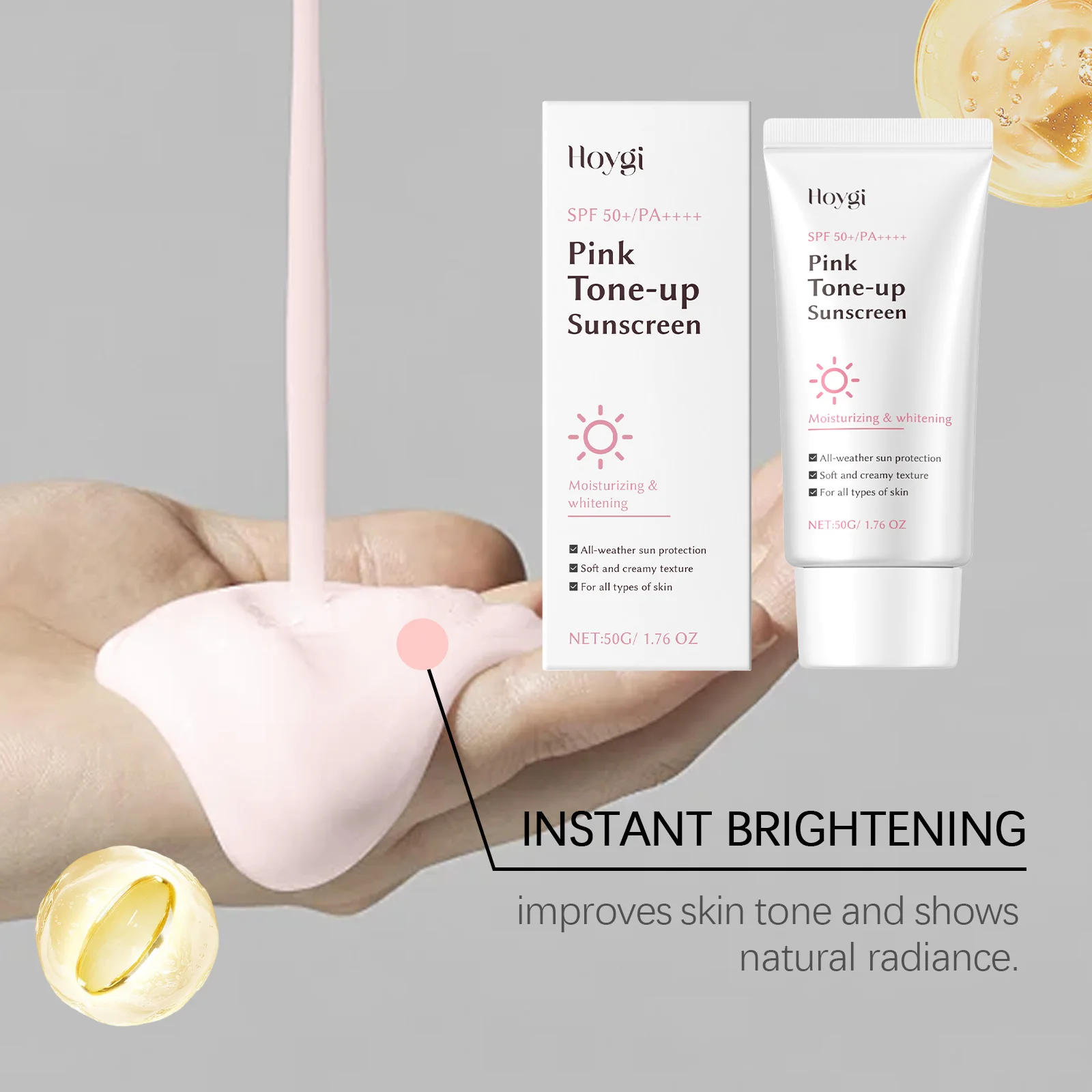 Hoygi SPF50 واقية من الشمس الوجه الجسم كريم الشمس الشمسية مانع منعش الرعاية الجسم Sunblock غسول ترطيب الشمسية حامي التزلج #6