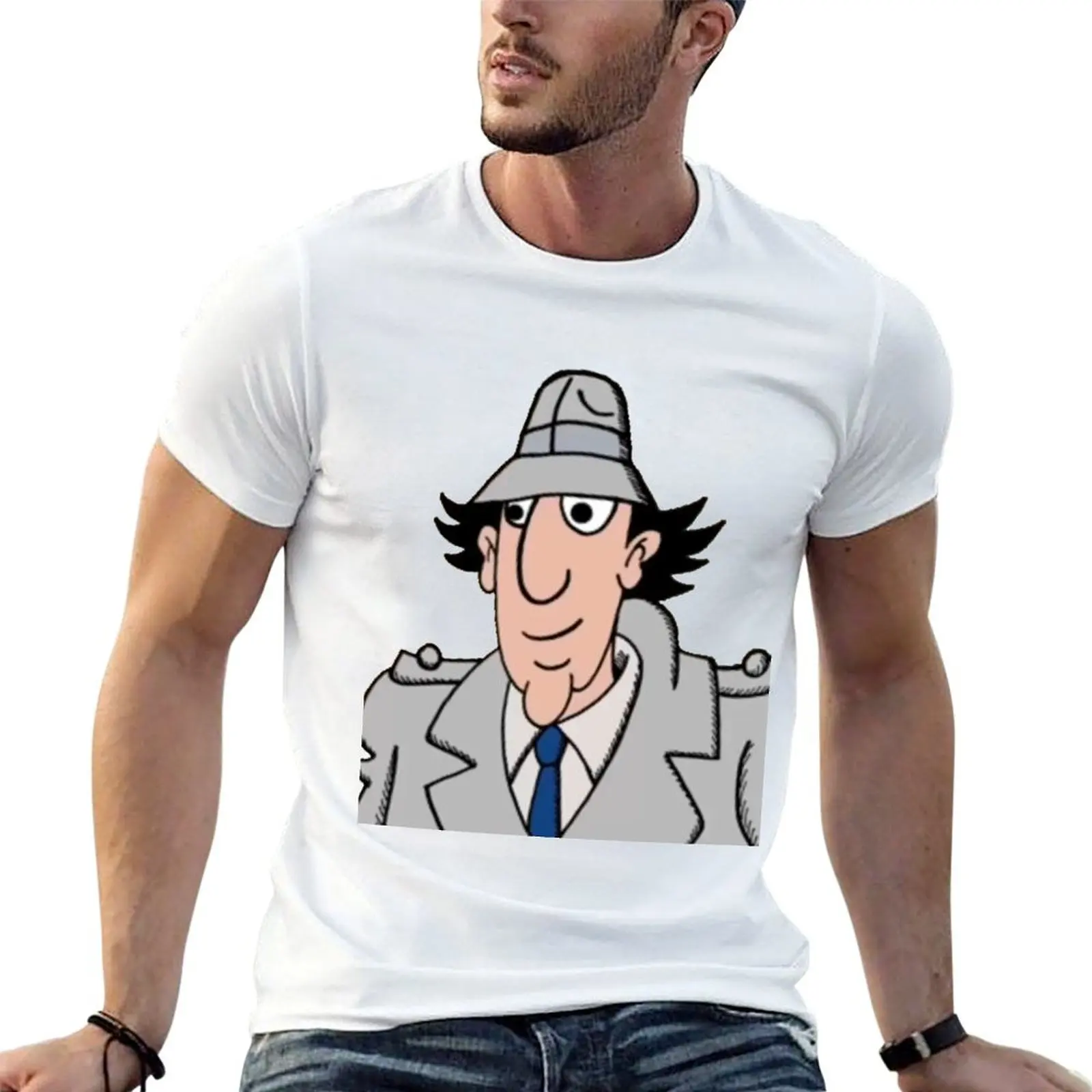

Inspector Gadget brown bricks T-Shirt t shirt men 100% cotton luxury brand man graphic t shirt T-Shirt