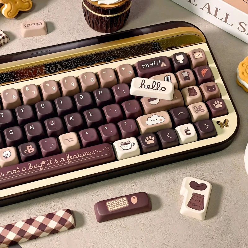 Programmer's Coffee Theme Keycap Set Sublimation Cherry SOA Keycaps for Machanical Keyboard Accessories Custom Keyboard Caps