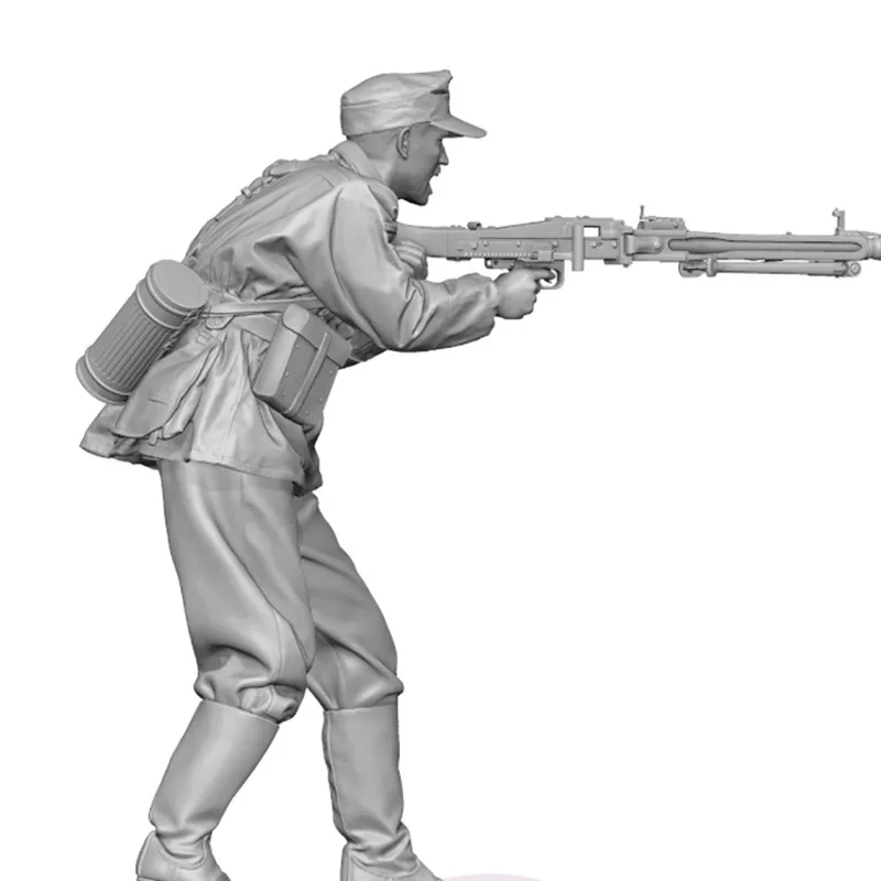 1/16 Resin Figure Assembled Model Kit Historical Military Miniature MG42 Front Gunner Diorama Toy Unassembled and Unpainted 0105