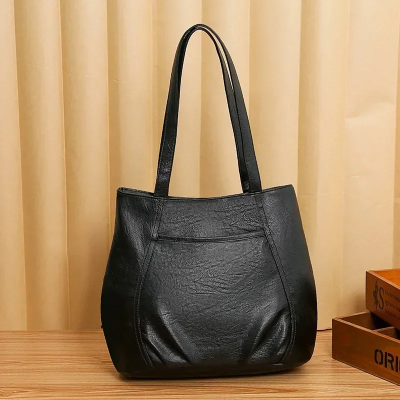 Luxury Retro Leather Handbag Ladies Shoulder Tote Bags for Women Large Capacity Crossbody Bag Fashion Brand Top Bags