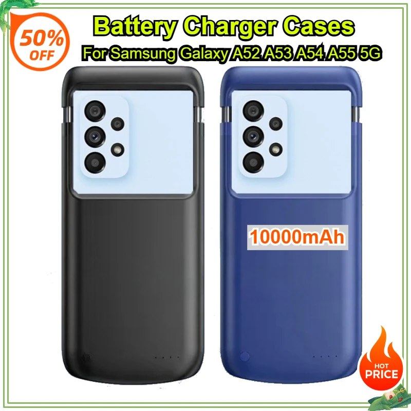 

10000mAh Battery Cases for Samsung Galaxy A52 A53 A54 A55 5G Battery Power Bank Power Case for Samsung Galaxy A53 Charger Case