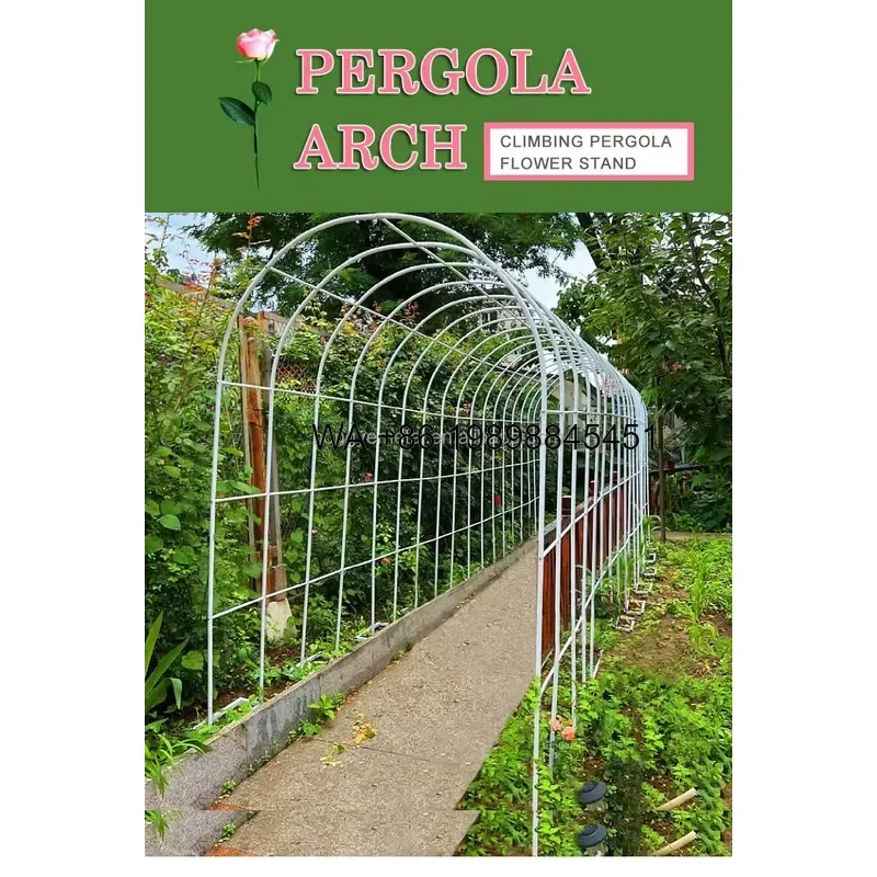 Wmwmnu Wrought Iron Garden Vegetable Shed Frame Arc Decorative Gate Climbing Pergola Arch Flower Stand for Outdoor Plant