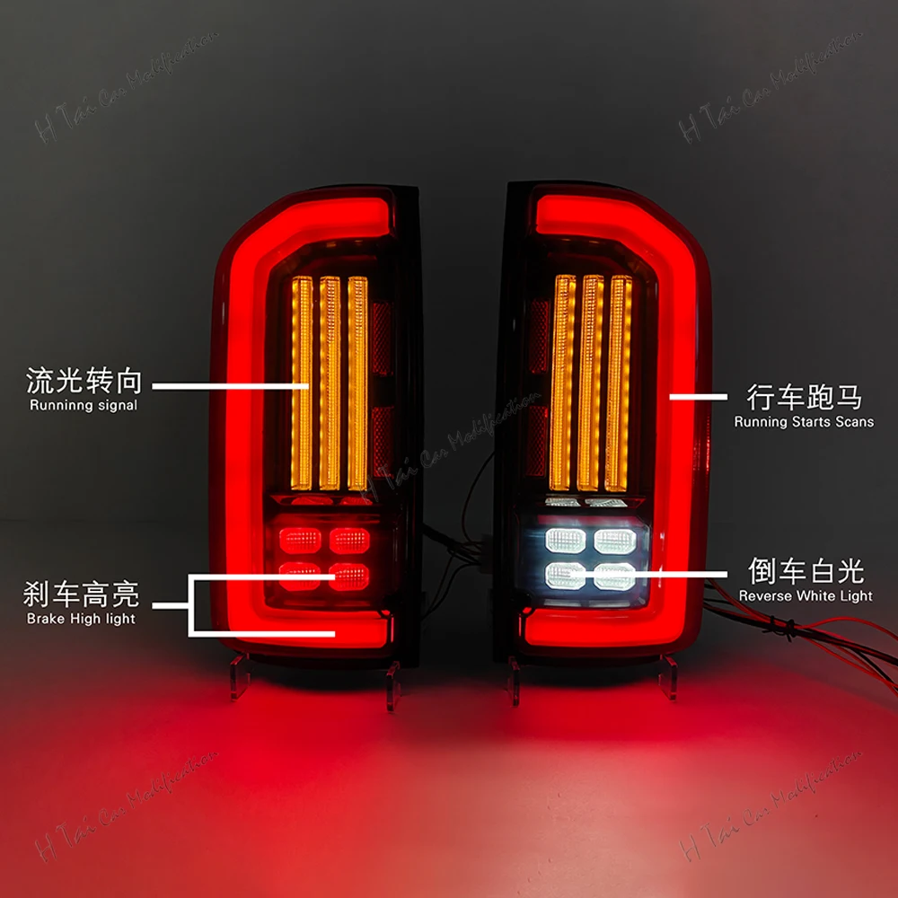 Pair LED Tail Lights For Toyota Tacoma 1995-2005 Rear Lamps Taillights Rear Brake Light Dynamic Turn Signal Car Light Assemblies