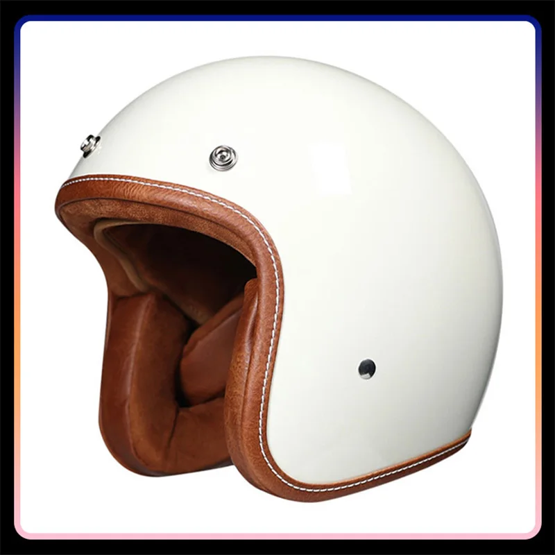 

3/4 Open Face Helmet for Motorcycle Motorbike Scooter Cruiser DOT Approved Retro Vintage Jet Helmets Motocross Racing Helm Adult