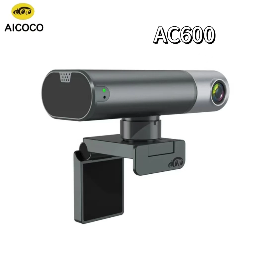 AICOCO AI StreamCam Pro AC600 AI Gezichtsherkenning 2K Groothoekcamera Webcamera USB Computercamera voor Zoom/Skype/Facebook