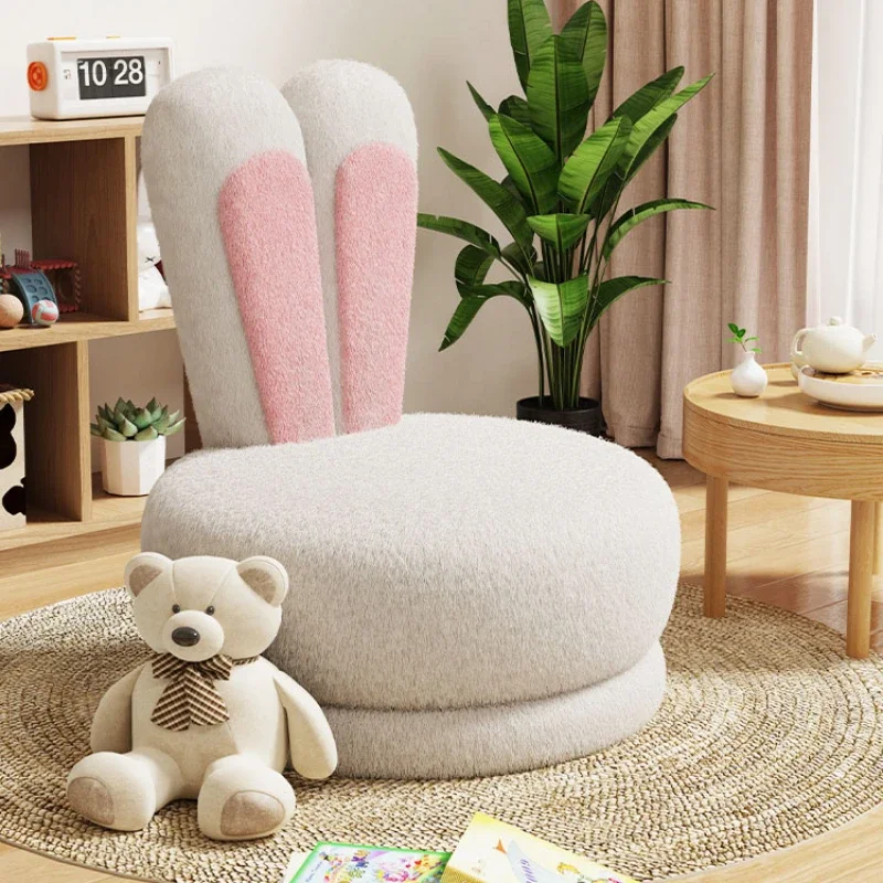 

Sofa Lazy Sofa Cute for Living Room Rotating Cartoon Rabbit Ears Chair Leisure Reading Chair with Back