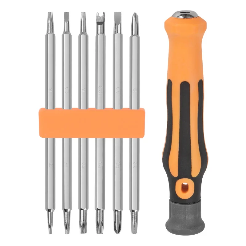 6/7in 1 Set Security Tamper Proof Magnetic Screwdriver Drill Bit Hex Torx Screwdriver Bits Flat Head Hand Tools With Gift