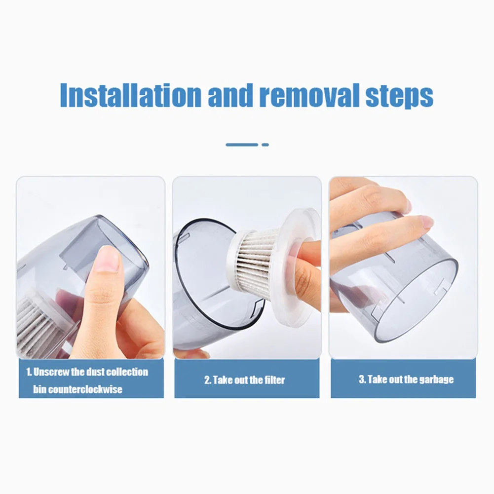 車用の洗える再利用可能なフィルター、コードレス掃除機、家庭用掃除機、交換用アクセサリー、スペアパーツ、1個、3個