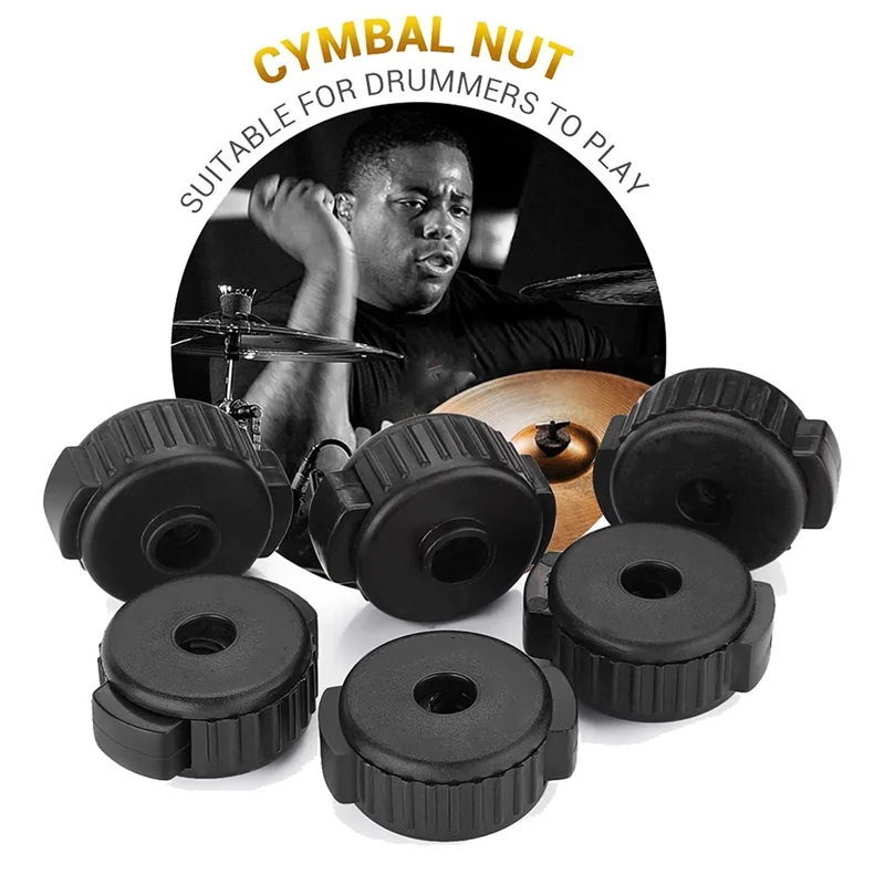 

Y67A-60 PCS Plastic Cymbal Nuts,Quick-Set Cymbal Nut For Percussion Drum Kit,Percussion Replacement Parts
