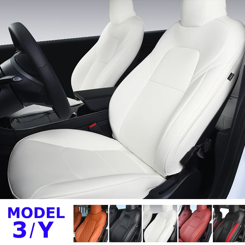 

For Tesla Model 3 Y 2018 2019 2020 2021 2022 2023 Customization Service Interior Auto Accessories White Full Set Car Seat Covers