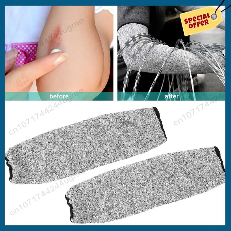 -A15I 4 Pair Cut And Burn Resistant Sleeves Arm Protection Sleeves Forearm Protectors For Thin Skin And Bruising 45Cm