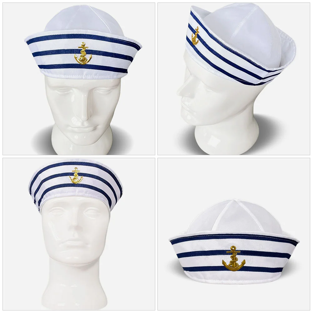 Sailor Hat Role-playing Boat Captain Aldult Captains for Men Boating Polyester (polyester Fiber) Cosplay