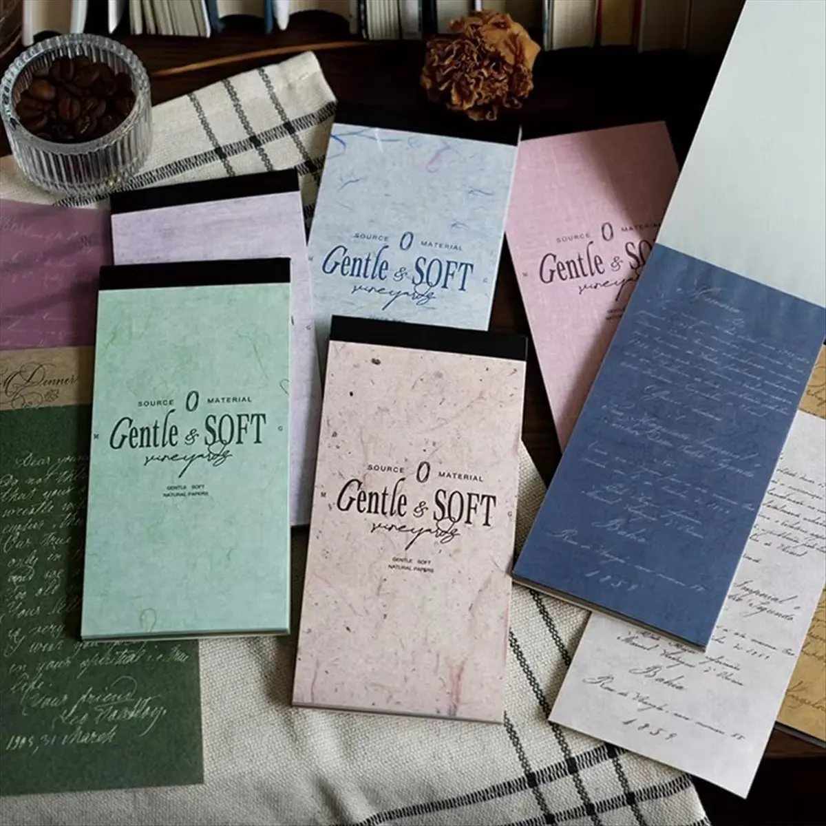*CLOS 180 Sheets Vintage Decor Scrapbook Paper, Gentle Monologue Decoupage Paper, Writable Memo Scrapbooking Paper