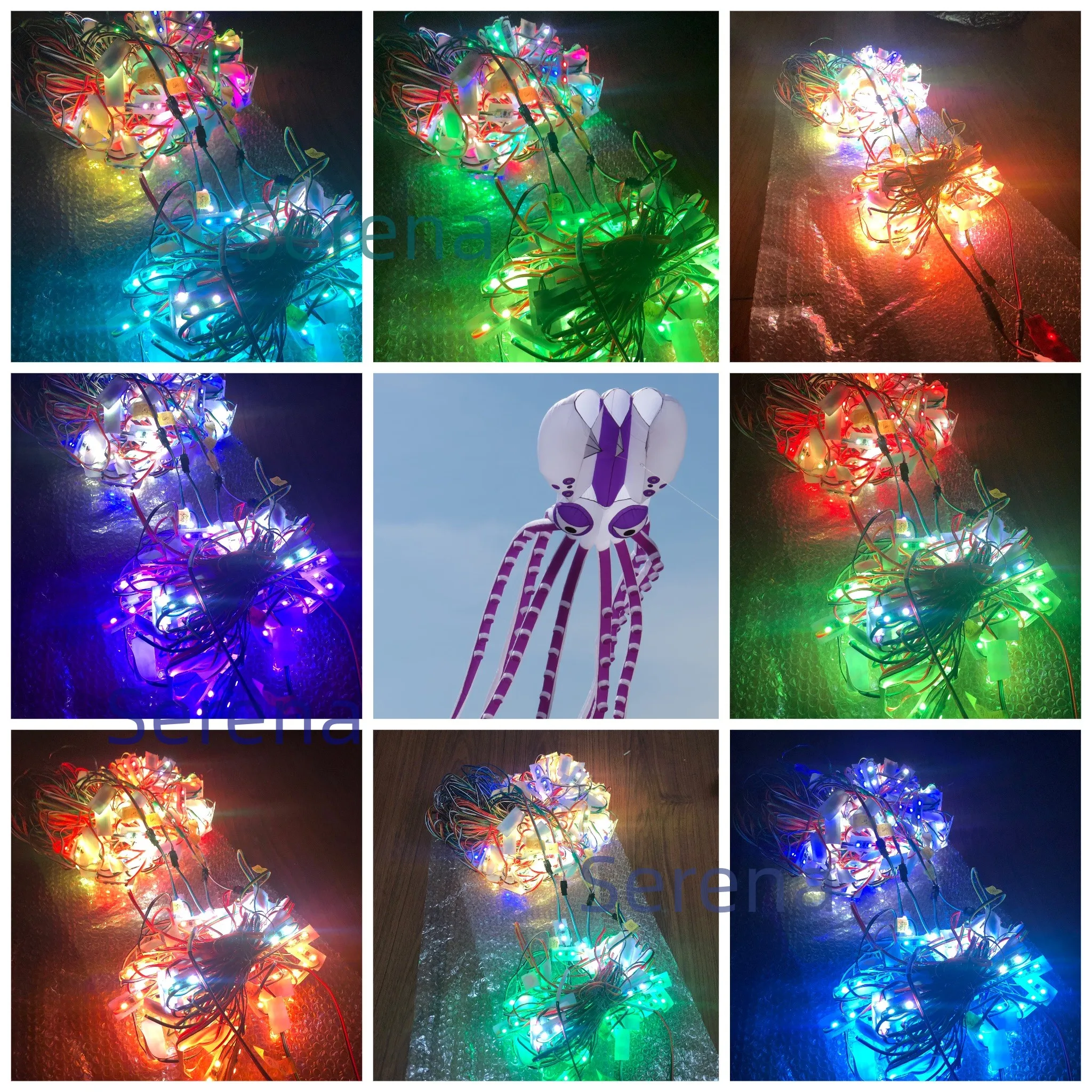 LED lights for 18m octopus kite in high brightness with battery box not including flying kite