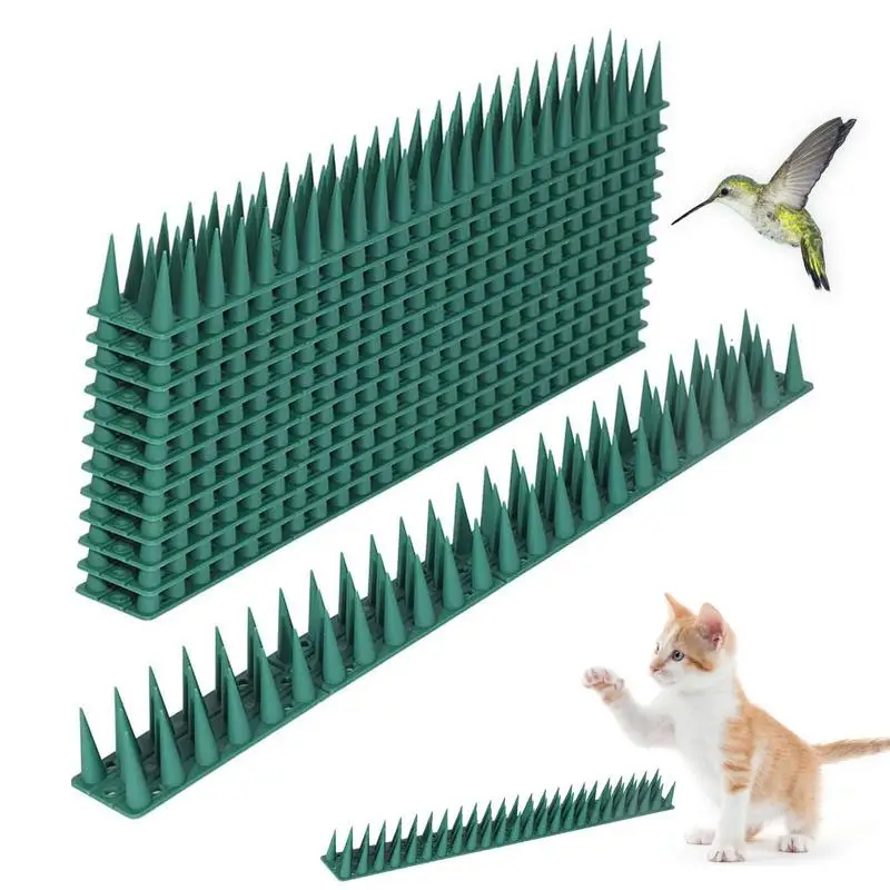 

10pcs Bird Spikes Anti Bird Squirrel Thorn Burglar Fence Wall Nails Garden Security Crow Cats Defender Spike For Keep Birds Away