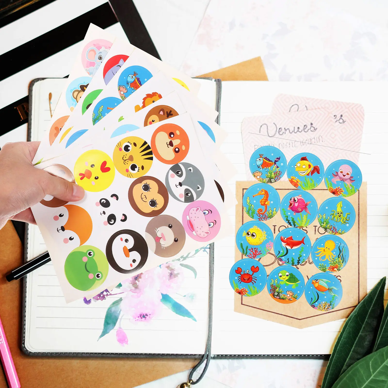 60-sheets-stickers-for-cute-small-cartoon-childrens-'s-decoration-funny-animal-animals-classroom