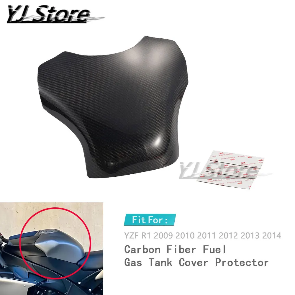 Fit For Yamaha YZF R1 2009 2010 2011 2012 2013 2014 Motorcycle Carbon Fibre Fuel Tank Shelter Protect Carbon Fiber Cover