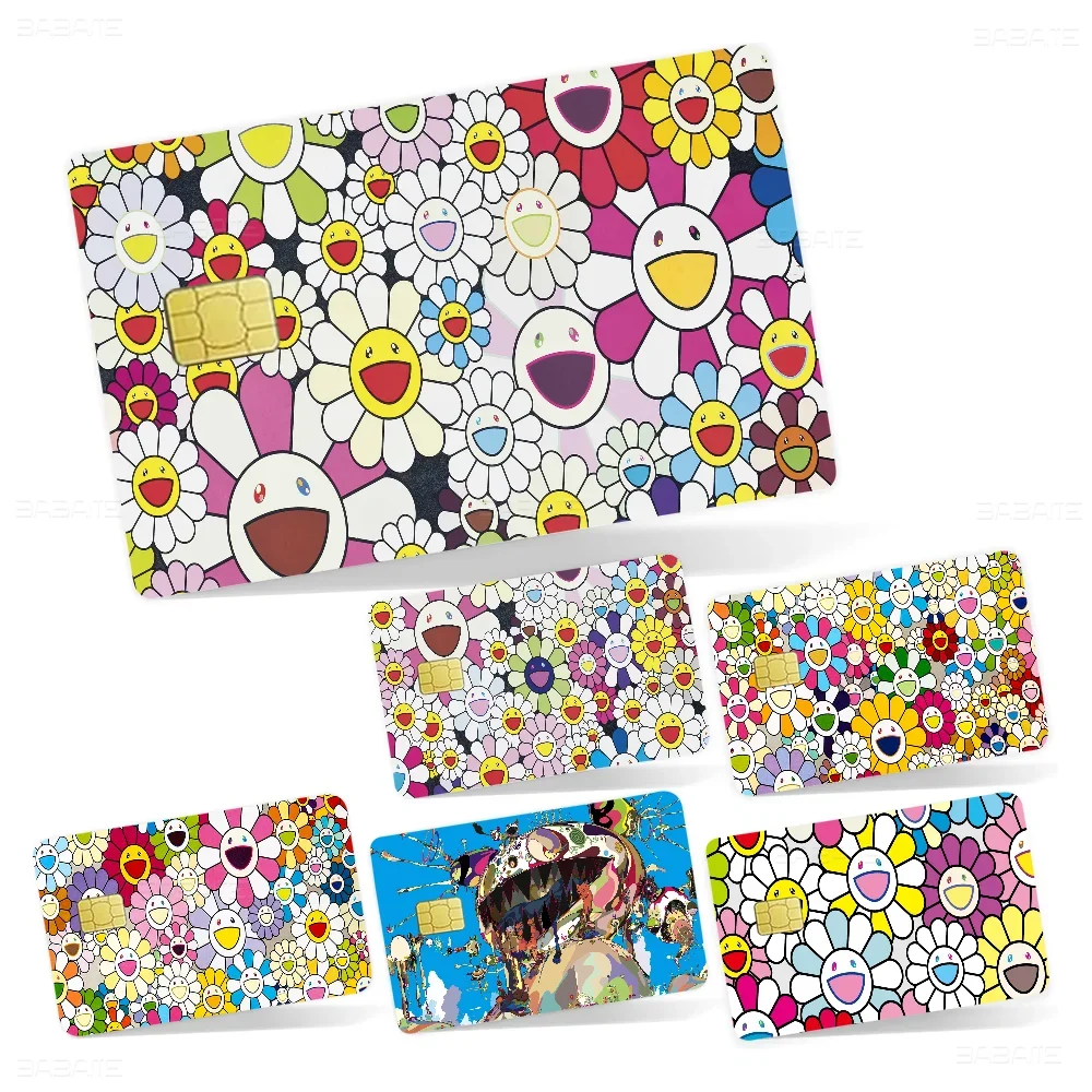 T-Takashi M-Murakami Various Anime Bank Credit Cards Bus Pass Stickers Cool Decoration Waterproof Stickers Collection Toys Gifts