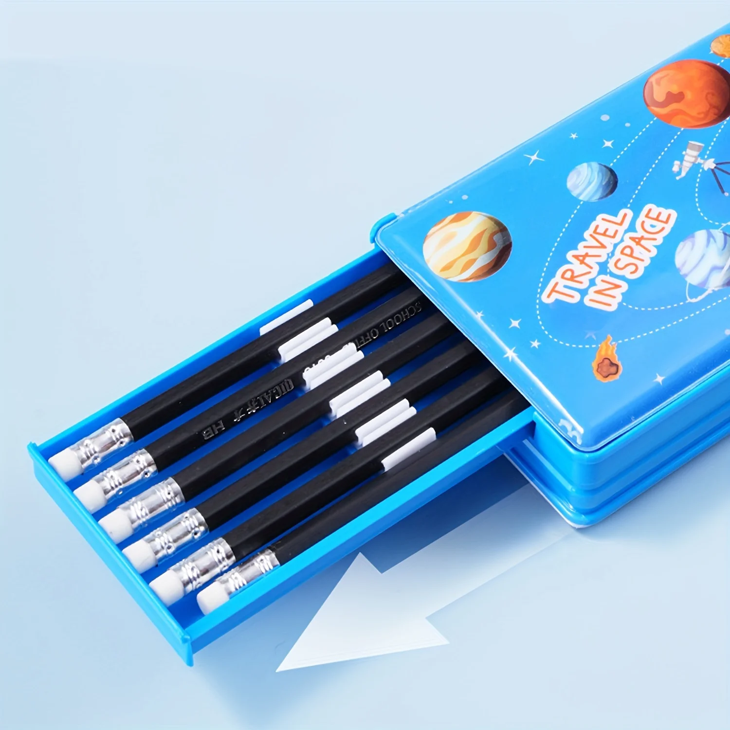 Kids Multifunctional Pencil Case with Calculator, Desk Organizer for Pens, Pencils, Markers, Office Supplies, Pink and Purple De